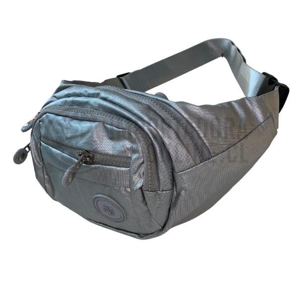 Banano Riñonera Metalizado Plateado